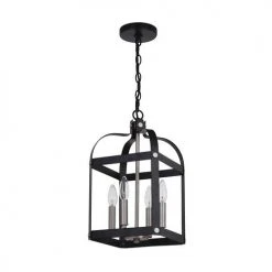 Top 10 ⌛ Patriot Lighting® Jazel Matte Black & Brushed Nickel 4-Light Pendant 💯 -Patriot Light Store 3518805 Alt1