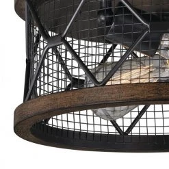 Coupon 🥰 Patriot Lighting® Elegant Home Bodhi Black & Replica Wood 2-Light Flush Mount Ceiling Light 😉 -Patriot Light Store 3519125 Alt2