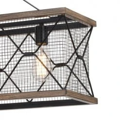Buy 👍 Patriot Lighting® Elegant Home Bodhi Black & Replica Wood 4 Light Island Light ⭐ -Patriot Light Store 3519127 Alt3