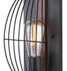 Top 10 ⭐ Patriot Lighting® Gage Black With Wood Accents 1-Light Indoor Wall Light ✔️