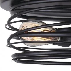 Best Pirce 🔔 Patriot Lighting® Ryland Matte Black 2-Light Flush Mount Ceiling Light 🔔 -Patriot Light Store 3519849 DETAIL