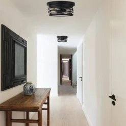 Best Pirce 🔔 Patriot Lighting® Ryland Matte Black 2-Light Flush Mount Ceiling Light 🔔 -Patriot Light Store 3519849 LIfe