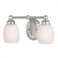 Discount 💯 Patriot Lighting® Olympia Satin Nickel 2-Light Vanity Light 🔔