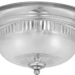 Wholesale 🛒 Patriot Lighting® Renais Satin Nickel 2-Light Flush Mount Ceiling Light ✔️