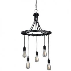 Promo 🤩 Patriot Lighting® Wallis 5-Light Dark Bronze Chandelier 🧨