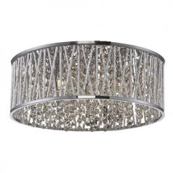 Buy 🛒 Patriot Lighting® Elegant Home Carolyn Chrome 6-Light Flush Mount Ceiling Light ⭐