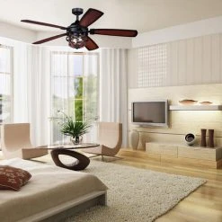 Promo 🌟 Patriot Lighting™ Dalebrooke 54" Black & Replica Wood Indoor/Outdoor LED Ceiling Fan 😀 13 Promo 🌟 Patriot Lighting™ Dalebrooke 54" Black & Replica Wood Indoor/Outdoor LED Ceiling Fan 😀 -Patriot Light Store 355 0607 IU