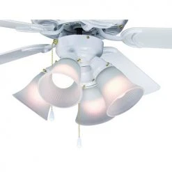 Best Sale 🔥 Patriot Lighting™ Minerva II 44" White Indoor LED Ceiling Fan 💯 -Patriot Light Store 355 0669 FG