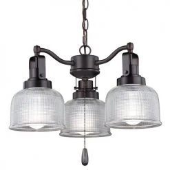 Hot Sale 🔔 Patriot Lighting® Orleans II 3-Light Oil-Rubbed Bronze LED Ceiling Fan Light 😍