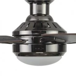 Best Sale 🛒 Patriot Lighting™ Ogun 52" Gunmetal Indoor LED Ceiling Fan 👍 -Patriot Light Store 3550022 20747 Sideview Closeup