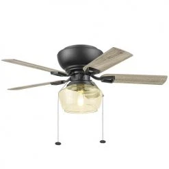 Cheapest 🔥 Patriot Lighting™ Anahy 44" Matte Black Indoor LED Ceiling Fan 😍 -Patriot Light Store 3550023 20752 Anahy LightOn