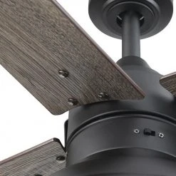 Discount 🎉 Patriot Lighting® Amanda 48" Matte Black Indoor LED Ceiling Fan ✔️ -Patriot Light Store 3550090 20762 Bladeiron Closeup