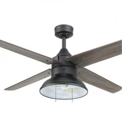 Discount 🎉 Patriot Lighting® Amanda 48" Matte Black Indoor LED Ceiling Fan ✔️ -Patriot Light Store 3550090 20762 Closeup SideA