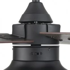 Discount 🎉 Patriot Lighting® Amanda 48" Matte Black Indoor LED Ceiling Fan ✔️ -Patriot Light Store 3550090 20762 Housing Closeup