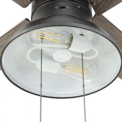 Discount 🎉 Patriot Lighting® Amanda 48" Matte Black Indoor LED Ceiling Fan ✔️ -Patriot Light Store 3550090 20762 LightKit Closeup