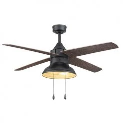 Discount 🎉 Patriot Lighting® Amanda 48" Matte Black Indoor LED Ceiling Fan ✔️ -Patriot Light Store 3550090 20762 Persp2 LightOn B