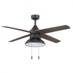Discount 🎉 Patriot Lighting® Amanda 48" Matte Black Indoor LED Ceiling Fan ✔️ -Patriot Light Store 3550090 20762 Persp2 SideB