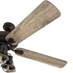 Flash Sale 🤩 Patriot Lighting™ Crown Point 52" Matte Black Industrial Indoor LED Ceiling Fan 😀 -Patriot Light Store 3550641 20675 BladeDetail