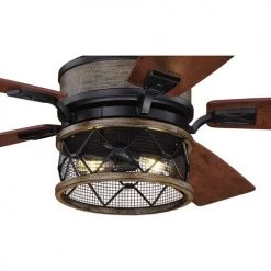 Best Pirce ✔️ Patriot Lighting® Elegant Home Bodhi 56" Black & Replica Wood Indoor LED Ceiling Fan 😍 -Patriot Light Store 3550655 Alt1