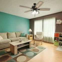 Hot Sale ⭐ Patriot Lighting™ Tisbury II 52" Bronze Indoor LED Ceiling Fan ⭐ -Patriot Light Store 3550678 20687 livingroom