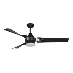 Best Sale ⭐ Patriot Lighting™ Istanbul 52" Black With Chrome Accent Indoor/Outdoor LED Ceiling Fan 🌟 -Patriot Light Store 3550703 Alt1