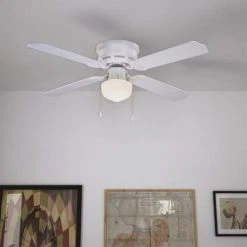 Discount 🎁 Patriot Lighting™ Eros II 42" White Indoor LEDCeiling Fan ⭐ -Patriot Light Store 3550712 Alt6