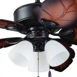 Outlet ✨ Patriot Lighting™ Sonesta IV 52" Iron Indoor/Outdoor LED Ceiling Fan 👏 -Patriot Light Store 3550714 ALT12