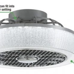 Outlet 🎉 Patriot Lighting™ Swank 16" Gray Indoor Integrated LED Fandelier ⭐ -Patriot Light Store 3550718 MegaBullets