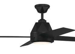 Outlet ✔️ Patriot Lighting™ Geo 52" Matte Black Indoor Integrated LED Ceiling Fan 🛒 -Patriot Light Store 3550720 Alt2
