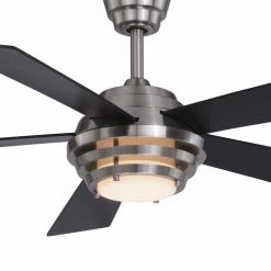 Brand new 😀 Patriot Lighting™ Kyoto 52" Brushed Nickel Indoor Integrated LED Ceiling Fan ⌛ -Patriot Light Store 3550733 Alt3