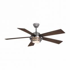 Brand new 😀 Patriot Lighting™ Kyoto 52" Brushed Nickel Indoor Integrated LED Ceiling Fan ⌛ -Patriot Light Store 3550733 Alt6