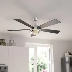 Brand new 😀 Patriot Lighting™ Kyoto 52" Brushed Nickel Indoor Integrated LED Ceiling Fan ⌛ -Patriot Light Store 3550733 Alt8