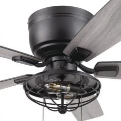 Flash Sale ⭐ Patriot Lighting™ Annetta 52" Matte Black LED Indoor/Outdoor Ceiling Fan 😍 -Patriot Light Store 3550748 20778 Closeup SideB