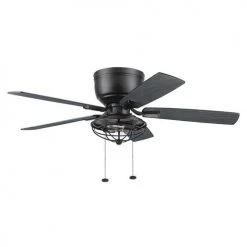 Flash Sale ⭐ Patriot Lighting™ Annetta 52" Matte Black LED Indoor/Outdoor Ceiling Fan 😍 -Patriot Light Store 3550748 20778 Persp2 SideA