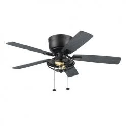 Flash Sale ⭐ Patriot Lighting™ Annetta 52" Matte Black LED Indoor/Outdoor Ceiling Fan 😍 -Patriot Light Store 3550748 20778 Persp3 LightOn A