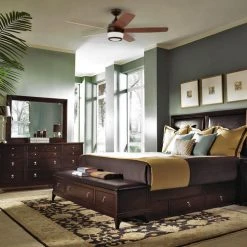 Best Sale ⌛ Patriot Lighting™ Taylor 48" Espresso Indoor LED Ceiling Fan ⌛ -Patriot Light Store 3557057 room1