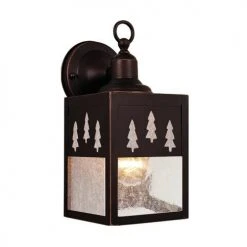 Promo ⭐ Patriot Lighting® Trees Burnished Bronze Outdoor Wall Light ⌛