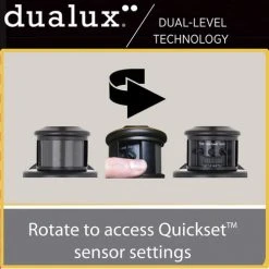 Flash Sale ❤️ Patriot Lighting® Dualux Black Motion Sensor Outdoor Security Wall Light 💯 -Patriot Light Store 356 4285 IU 2 NEW