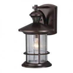 Patriot Light Store 5 Hot Sale ⭐ Patriot Lighting® Tree House Dualux Oil-Rubbed Bronze Motion Sensor Outdoor Security Wall Light 🤩