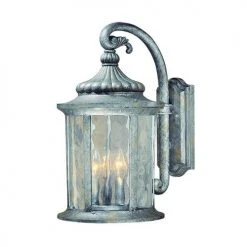 Hot Sale ⭐ Patriot Lighting® Valencia Gilded Silver Outdoor Wall Light 🔥