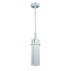 New ⭐ Patriot Lighting® Uptown Painted Satin Nickel Integrated LED Outdoor Pendant Light 🤩