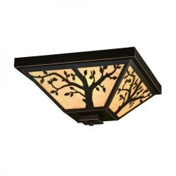 Flash Sale 🔔 Patriot Lighting® Tree Burnished Bronze 3-Light Outdoor Flush Mount Ceiling Light ✔️