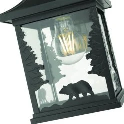 Best Pirce 🤩 Patriot Lighting® Bear Black Outdoor Wall Light 🌟 -Patriot Light Store 3561103 P ALT1