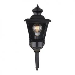 Promo ⭐ Patriot Lighting® Dualux Brookline III Black Motion Sensor Outdoor Security Wall Light 🥰 -Patriot Light Store 3561108 Alt1