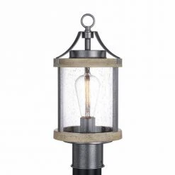 Wholesale ⌛ Patriot Lighting® Elegant Home Brooklyn Natural Iron & Distressed Faux Wood Post Light 🎁 6 Wholesale ⌛ Patriot Lighting® Elegant Home Brooklyn Natural Iron & Distressed Faux Wood Post Light 🎁 -Patriot Light Store 3561116 Alt1