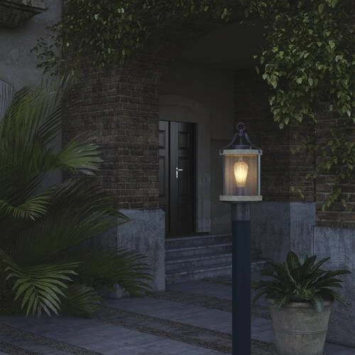 Wholesale ⌛ Patriot Lighting® Elegant Home Brooklyn Natural Iron & Distressed Faux Wood Post Light 🎁 5 Wholesale ⌛ Patriot Lighting® Elegant Home Brooklyn Natural Iron & Distressed Faux Wood Post Light 🎁 - Image 3