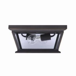 Coupon 😀 Patriot Lighting® Holliday Oil-Rubbed Bronze 2-Light Outdoor Flush Mount Ceiling Light 🧨 -Patriot Light Store 3561127 P RS OFF