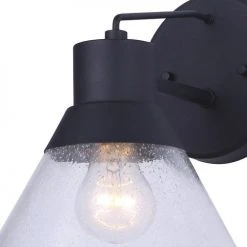 Budget 🎉 Patriot Lighting® Connie Black Outdoor Wall Light - 2 Pack ✔️ -Patriot Light Store 3561132 DETAIL