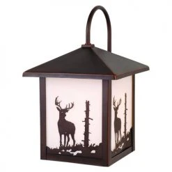 Discount 😍 Patriot Lighting® Deer Burnished Bronze Outdoor Wall Light ⭐ -Patriot Light Store 3562229