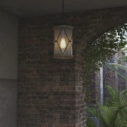 Wholesale ✨ Patriot Lighting® Elegant Home Bodhi Black & Replica Wood Outdoor Pendant Light ✨ -Patriot Light Store 3563823 Alt3